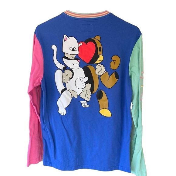 RIPNDIP x Teddy Fresh 2.0 Colorblock Long Sleeve T-Shirt, Size Large - Picture 8 of 11